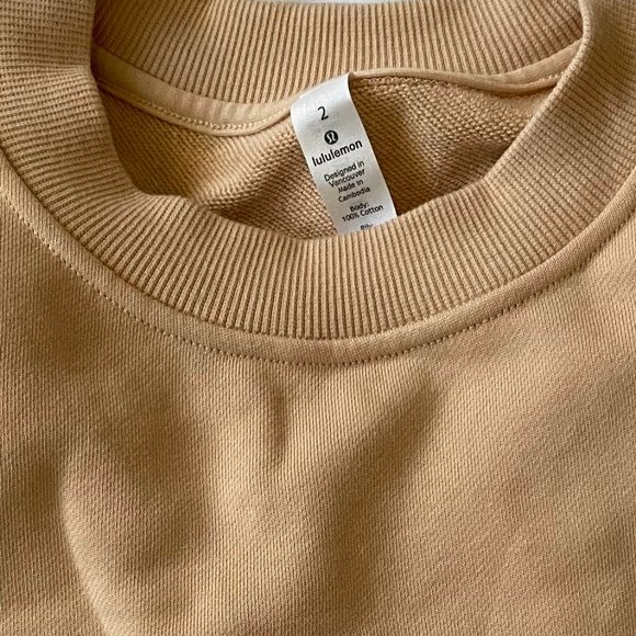 Lululemon Perfectly Oversized Crew Ivory Peach - Picture 2 of 12